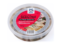 Silkių filė gabaliukai su džiovintais pomidorais aliejuje, 200 g