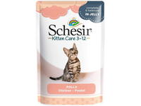 Kačiukų ėdalas SCHESIR CAT, su vištiena, pilnavertis, 85 g