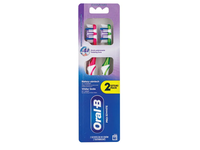 Dantų šepetėlis ORAL-B Pro-3DWhite, Whitening Clean, Medium, balti šereliai, 2 vnt.