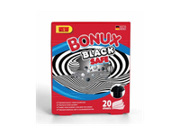 Skalbiamosios servetėlės BONUX BLACK SAFE, 20 vnt.