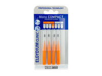 ELGYDIUM CLINIC MONO COMPACT, tarpdančių šepetėliai 1,2mm oranžinė spalva, 4 vienetai