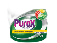 Skalbimo kapsulės 3Chamber Purox 58vnt. Universal