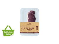 ** Biovela New York Strip atšaldytas brandintas jautienos nugarinės kepsnys be kaulo, 240 g