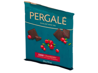 Juodasis šokoladas PERGALĖ su spanguolių gabaliukais, 200 g