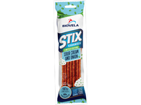 Karštai rūkytos STIX Kabanosi lazdelės su grietine ir svogūnais, 100 g, aukščiausia rūšis