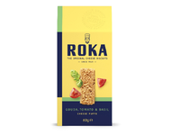 Sūrio trapučiai ROKA Gouda, su pomidorais ir baziliku, 60 g