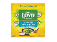 Žalioji arbata LOYD Green Matcha, Ananasas ir kokosas 20 x 1,5g 