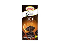 Becukris Juodas šokoladas VALOR 70% su apelsinais, 100 g