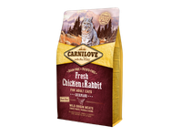 Sausas visavertis pašaras katėms CARNILOVE, Fresh Chicken and Rabbit Gourmand for Adult, 2kg