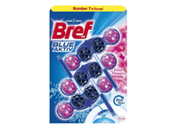 WC valiklis - gaiviklis BREF Blue Active Fresh Flower, 3 x 50 g