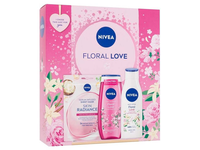 Kūno priežiūros rinkinys Nivea Floral Love, 3 vnt.