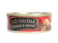 Konservuoti kiaulių liežuviai su želė, 240 g