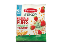 Braškių skonio užkandis SEMPER EKO, 18 g
