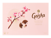 Pieninio šokolado saldainiai GEISHA su lazdynų riešutų įdaru, 185 g