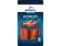 Karštai rūkytos dešrelės BIOVELA, A.R., 570 g