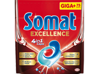 Indaplovių kapsulės SOMAT Excellence 4in1, 75 vnt.
