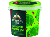 Kopūstai KVEDARŲ ŪKIS rauginti, su spanguolėmis, kibirėlyje, 800 g