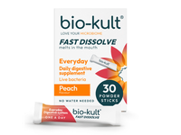 BIO-KULT EVERYDAY, burnoje greitai tirpstantys milteliai, persikų skonio, 30 paketėlių