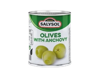 Žaliosios alyvuogės SALYSOL, įdarytos ančiuviais, 120g/ 50g