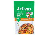 ACTIVUS & ŽALGIRIS grikiai su vištiena ir šitakių grybais, 250g