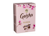Pieninio šokolado saldainiai GEISHA su lazdynų riešutų įdaru, 150 g