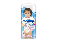 MOONY sauskelnės-kelnaitės mergaitėms Airfit XL 12-22kg 38 vnt.