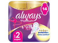 Higieniniai paketai ALWAYS Platinum Super, S2, 14 vnt.