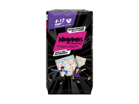 Naktinės sauskelnės-kelnaitės NINJAMAS, 8-12m., 27-43kg, 9 vnt., Pink
