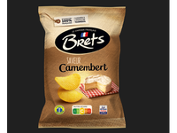 Bulvių traškučiai BRETS, Camembert sūrio skonio, 125g