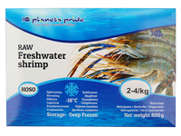 Šaldytos didžiosios ilgažnyplės krevetės, nevirtos, su galvomis, su kiautais, 2/4vnt, 20% glaz,1kg