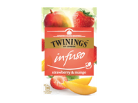 Vaisinė arbata TWININGS su braškių ir mangų gabaliukais, 40 g