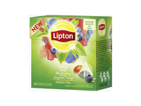 Žalioji arbata LIPTON su mėlynėmis ir ožerškio uogomis, 28 g