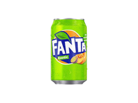 Egzotinių vaisių skonio gazuotas gaivusis gėrimas FANTA EXOTIC, 0,33 ml