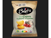 Bulvių traškučiai BRETS, ožkos sūrio ir Espelette pipirų skonio, 125g