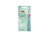 Moteriškas sisteminis skustuvas BIC CLICK3SOL.SENS., 2 galv., 1 vnt.