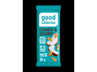 Datulių batonėlis GOOD CALORIES, su anakardžiais, žemės riešutais ir kokosais, 35 g