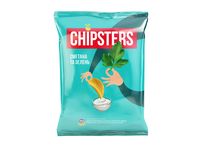 Bulvių traškučiai CHIPSTER'S, grietinės skonio, su žolelėmis, 120 g