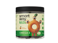 SMART WAY KIDS apelsinų skonio žuvų taukai vaikams OMEGA 3, 60 guminukų