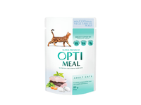 Konserv. katėms su menke OPTIMEAL, 85 g