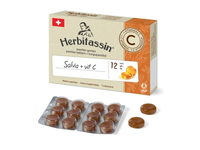 Herbitassin Salvia + vit C, 12 pastilių