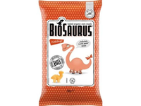 Ekologiški kepti kukurūzų traškučiai su kečupo prieskoniais BIOSAURUS, 50 g