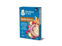Košė GERBER Grain & Grow, avižinė, bananų ir aviečių skonio, 200 g