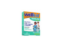 Vitaminų, mineralų ir omega-3 kompleksas vaiko imunitetui WELLKID IMMUNE, 30 tab.