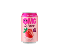 OMG Fibre Soda Braškių skonio gaivusis gėrimas 0,33 l