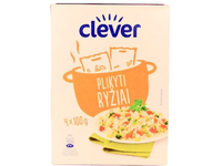 Plikyti ryžiai dėžutėje CLEVER, 4 x 100 g