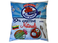 Grietinė  ŽALOJI KARVUTĖ, maišelyje, 30%,  400 g