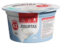 Jogurtas  A2, be laktozės, su vitaminais 180 g