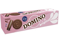 Kakaviniai sausainiai DOMINO, su vanilės skonio įdaru 175g