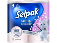 Tualetinis popierius SELPAK EXTRA REFRESH, 3 sluoksnių,15.6 metrai, 130 lapelių, 4 vnt.