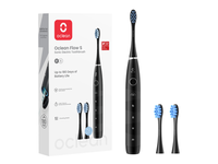 OCLEAN FLOW S, elektrinis dantų šepetėlis, juodos spalvos, 1 vnt.